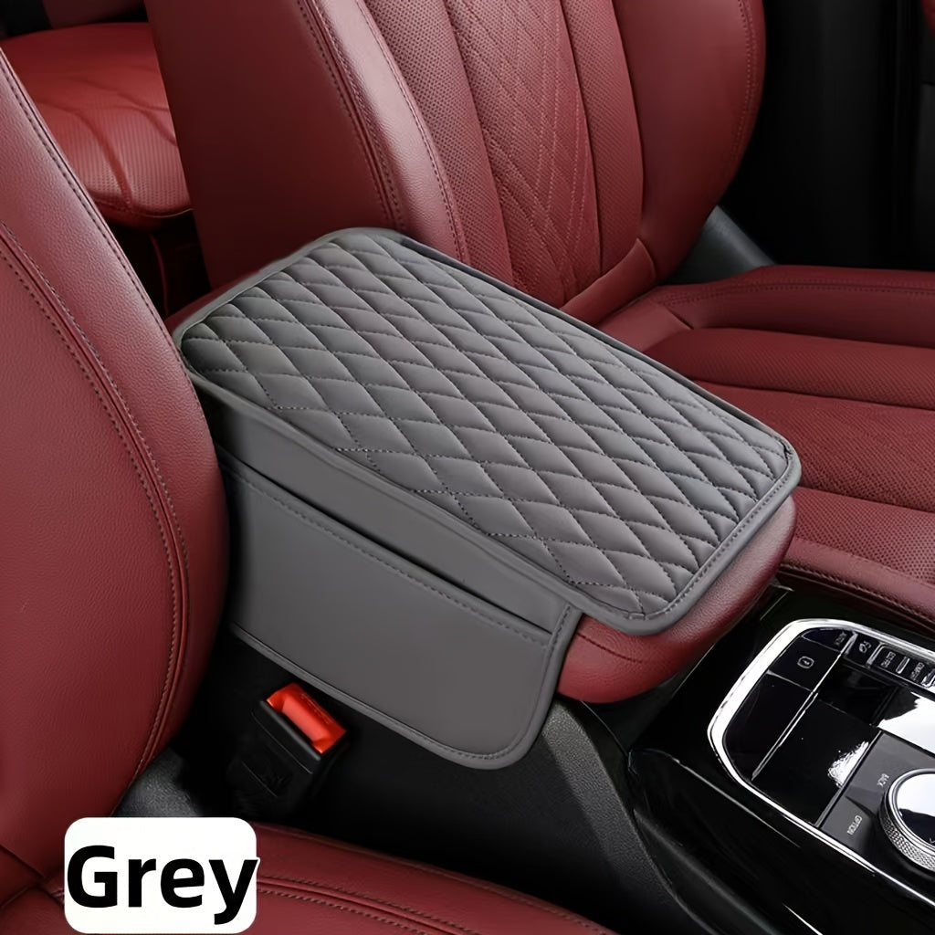 car armrest box mat pu leather storage pad multiple colors