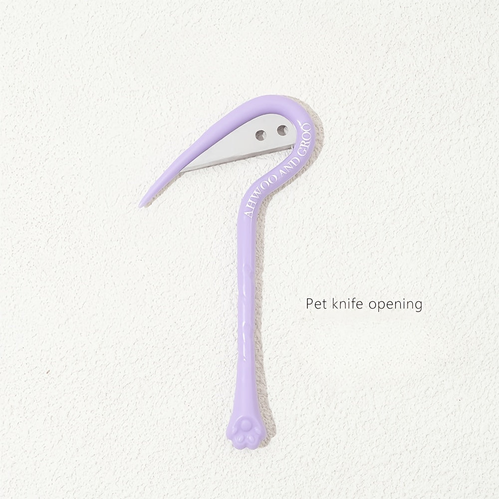 3 pack random color pet deshedding detangling knife