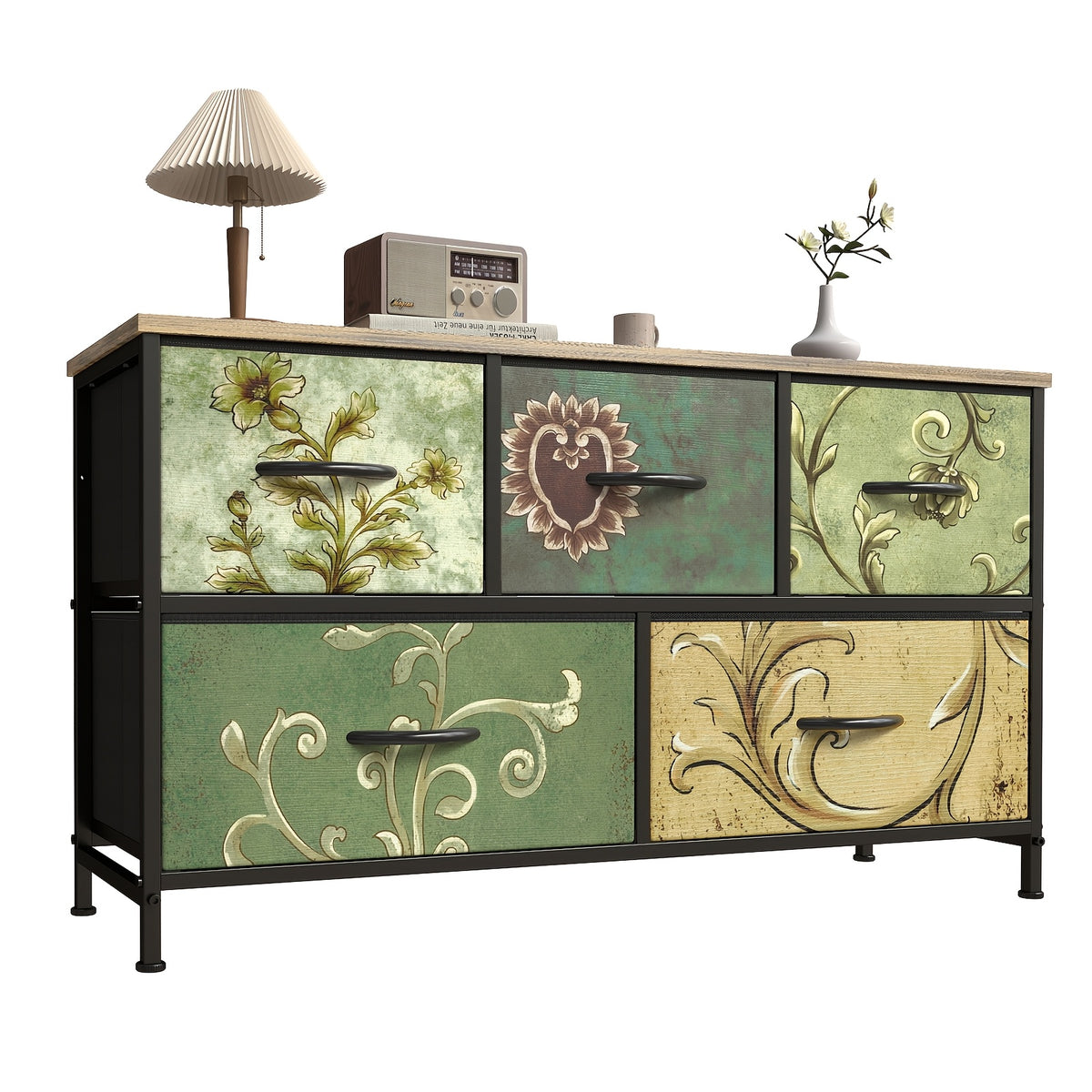 medieval style storage cabinet vintage floral texture sturdy