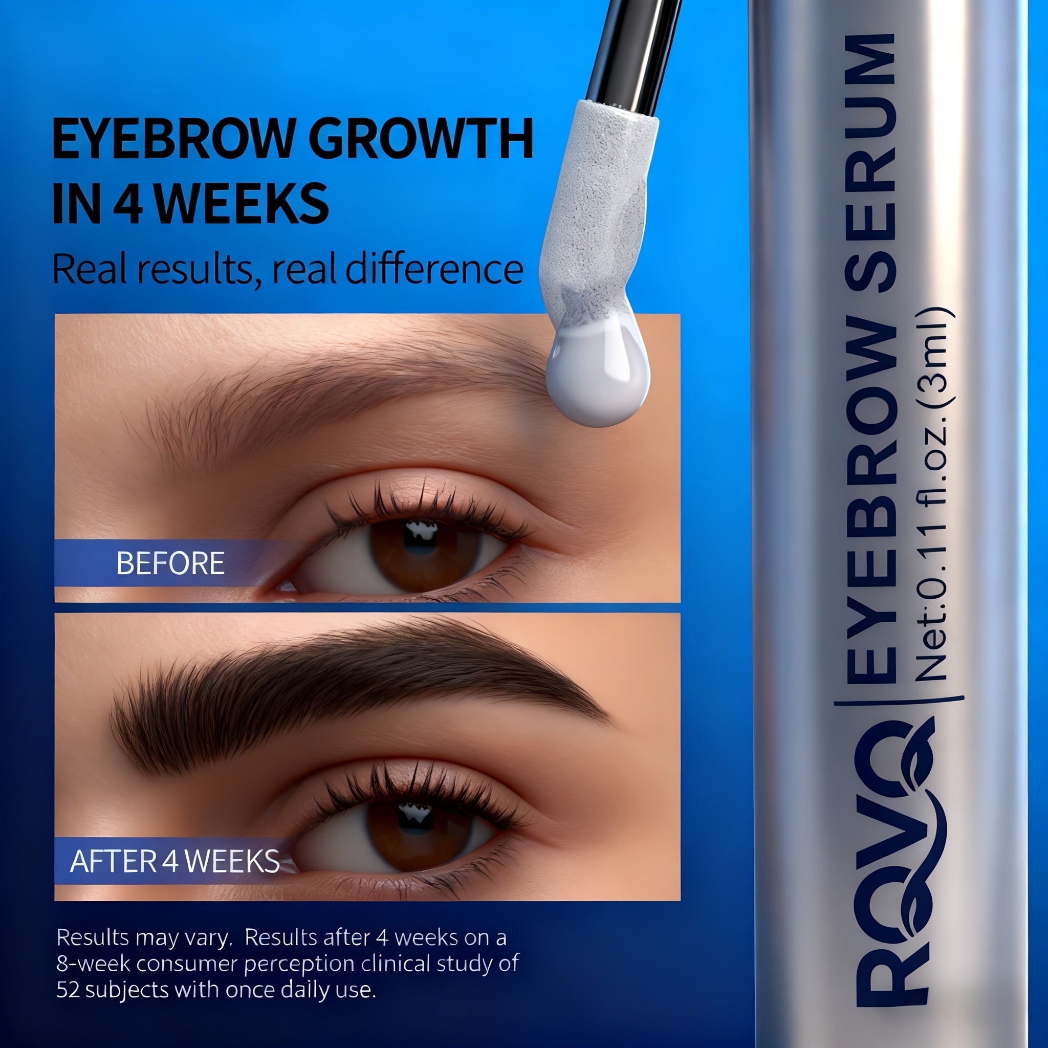 3ml rqvq colorful makeup eyebrow liquid thick long eyebrow