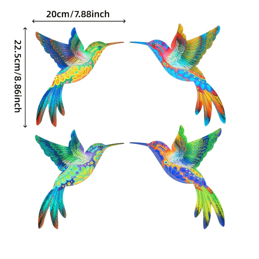 2 5d 2 5d set 4 metal hummingbird wall art decorations