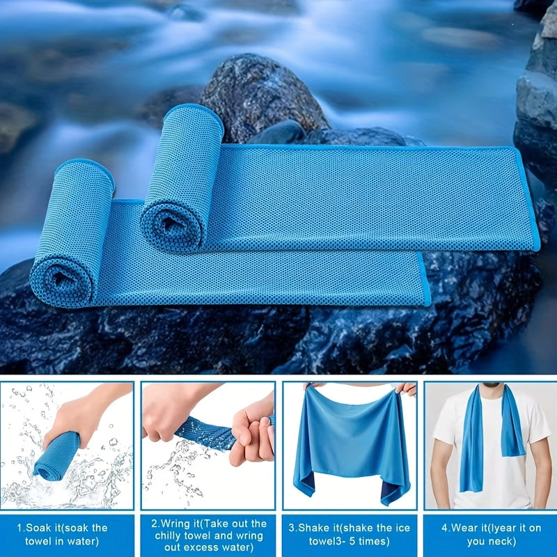 1pc cooling towel 11 81in 31 49in cooling towel cold towel