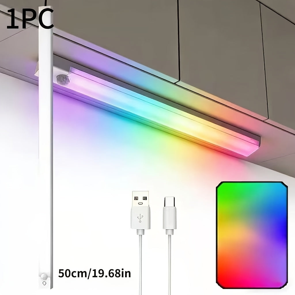 1pc night rgb motion sensor light bar 7 color