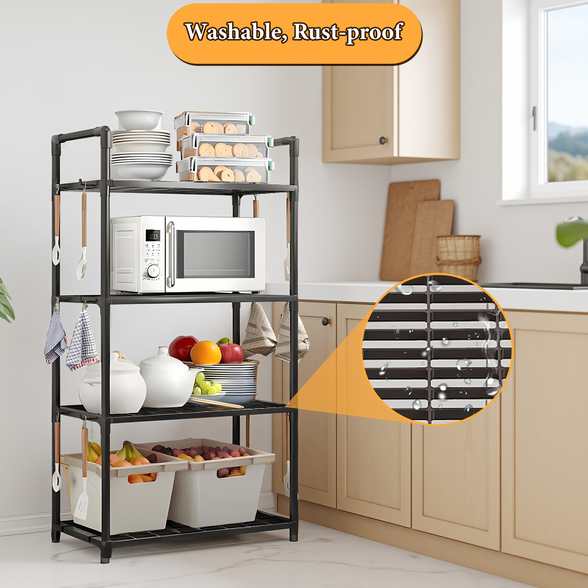 multi functional 4 layer an adjustable space saving storage