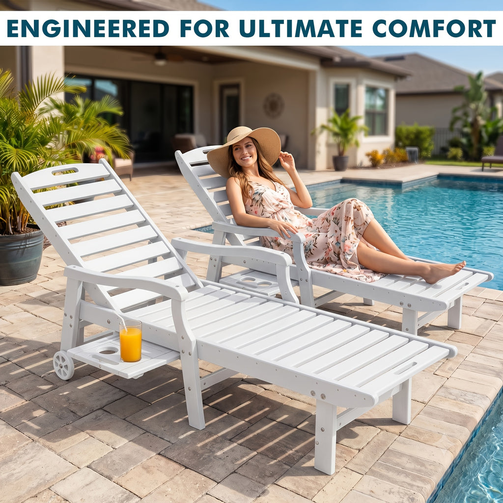 hdpe outdoor lounge chaise weather patio lounge chair 5