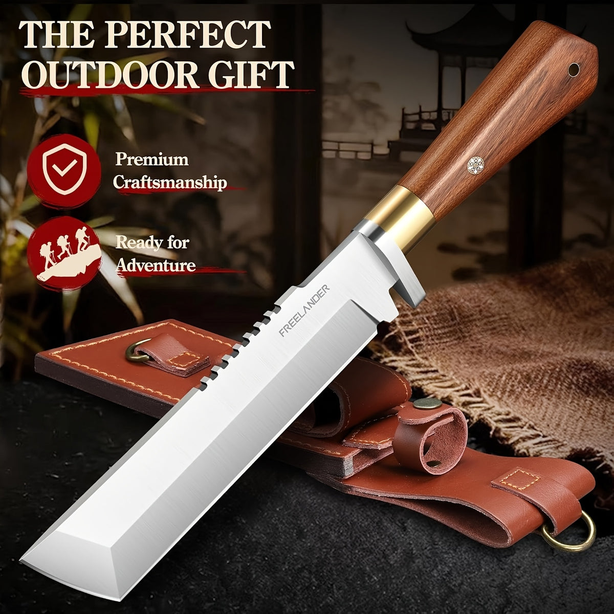 heavy duty full tang   machete cutting trees