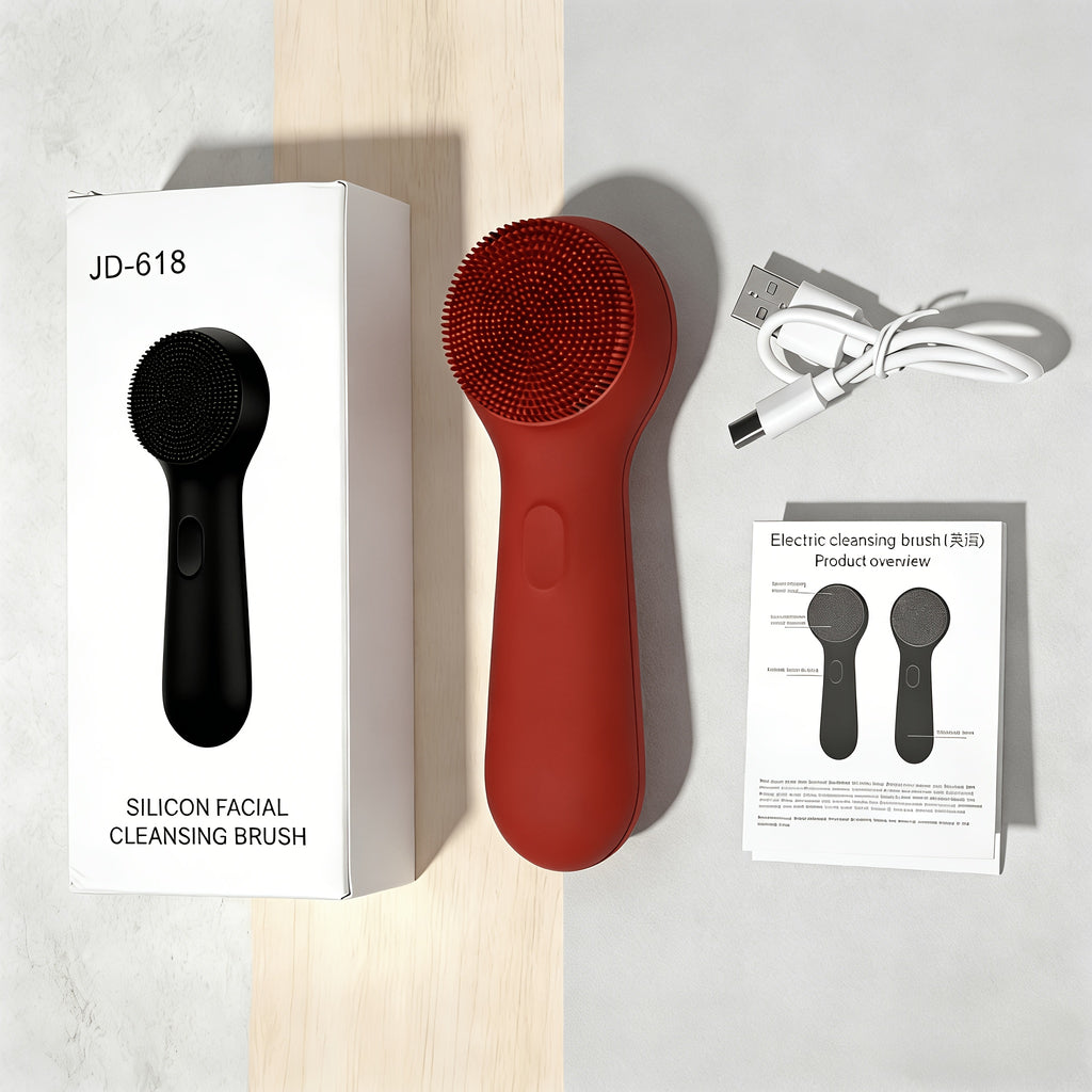 silicone facial cleansing brush electric face scrubber