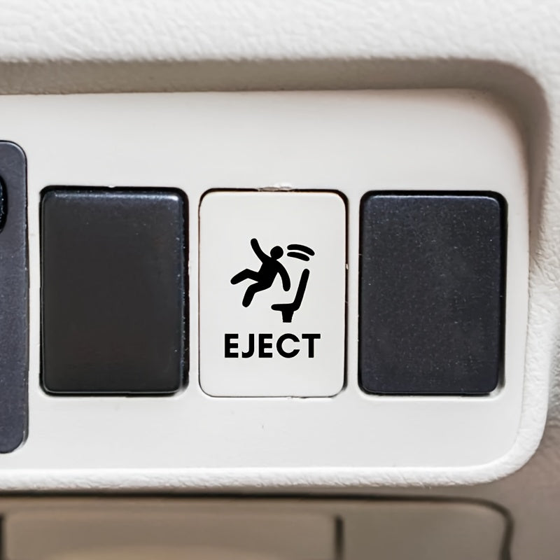 set 2   button stickers empty car buttons humorous car