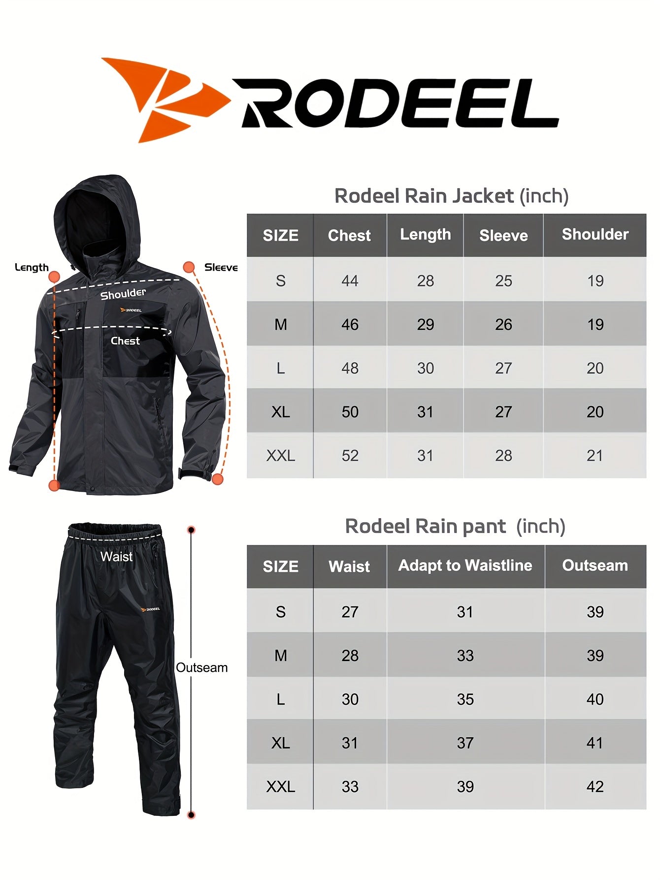 waterproof raincoat set mens windproof jacket pants