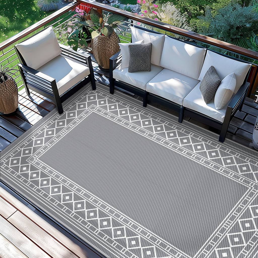 outdoor mat reversible plastic straw camping mat patio deck