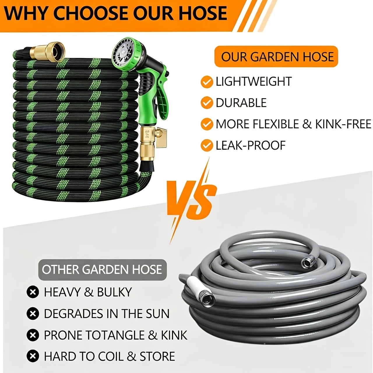 garden hose 100ft 150ft 75ft 50ft 25ft 15ft 10ft 10 function
