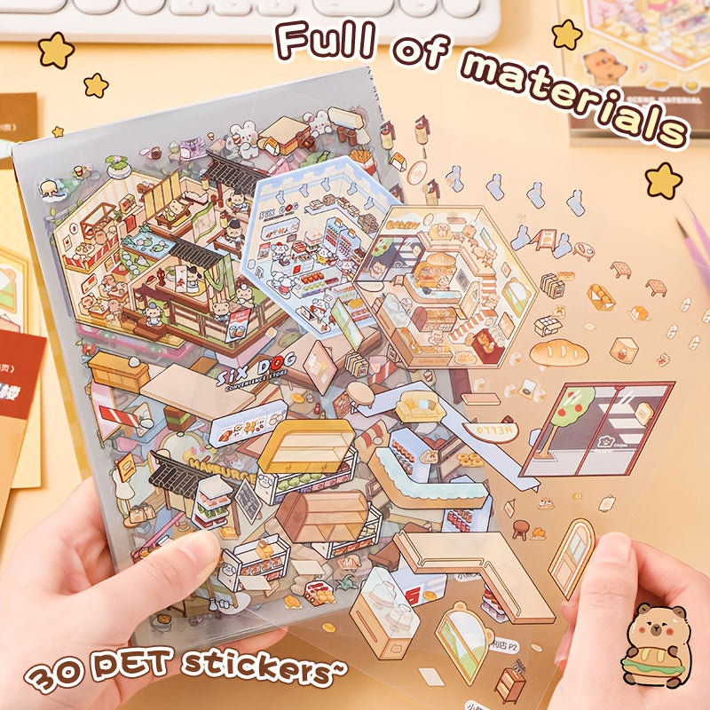 50pcs scene sticker   stickers including 30