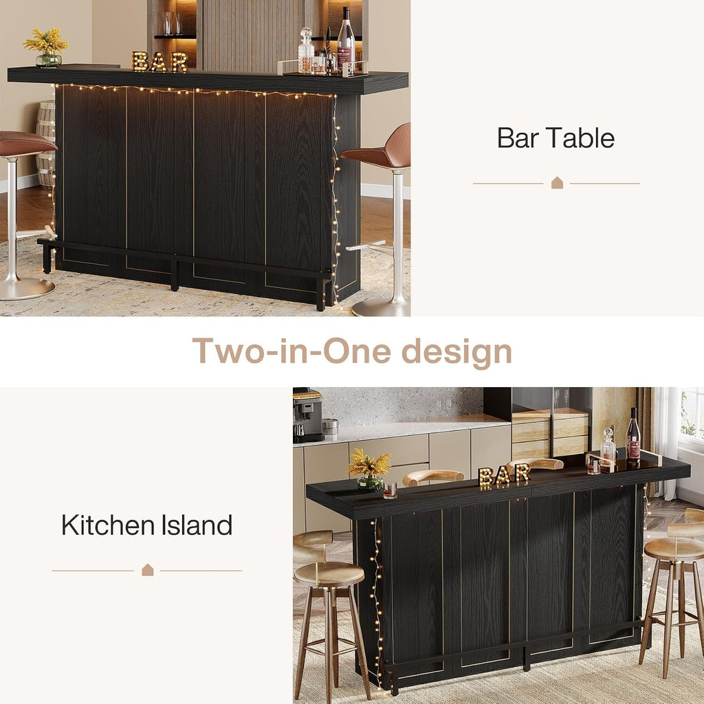 70   large bar table 4 tier storage home bar wine
