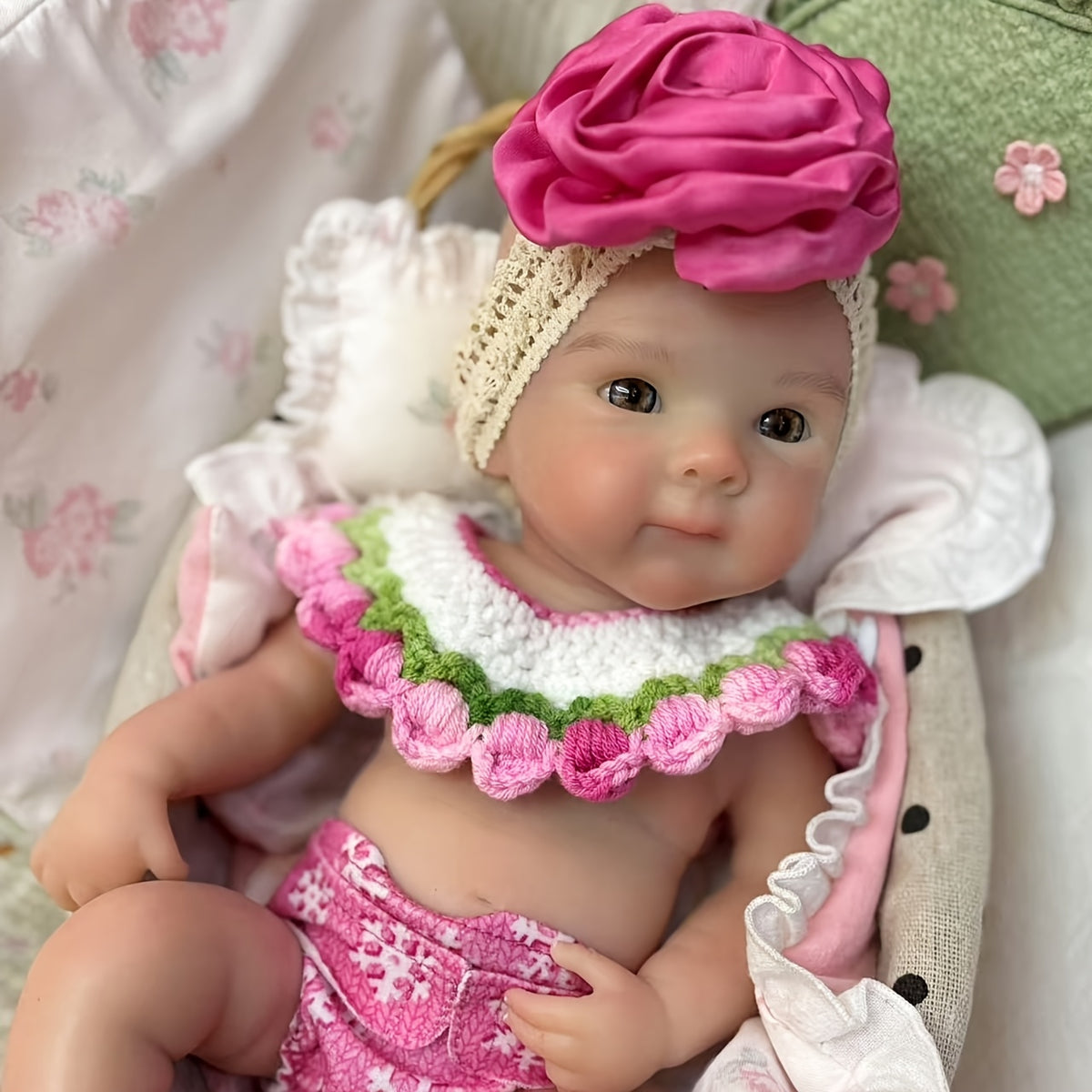 handmade realistic 13inch 33cm baby girl doll