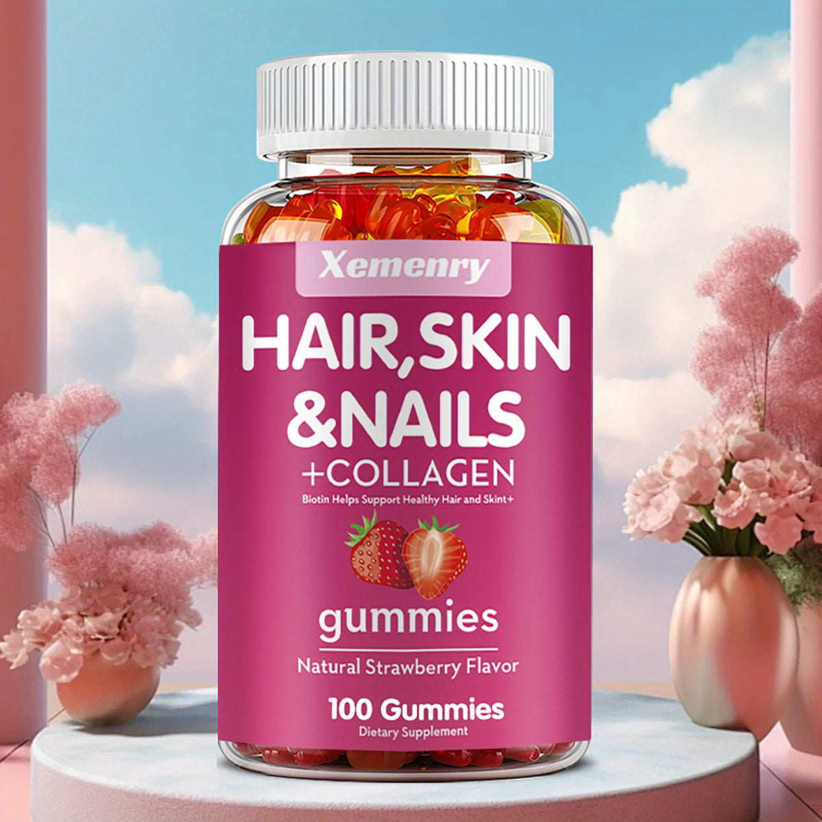 hair skin nails collagen   biotin vitamin c e
