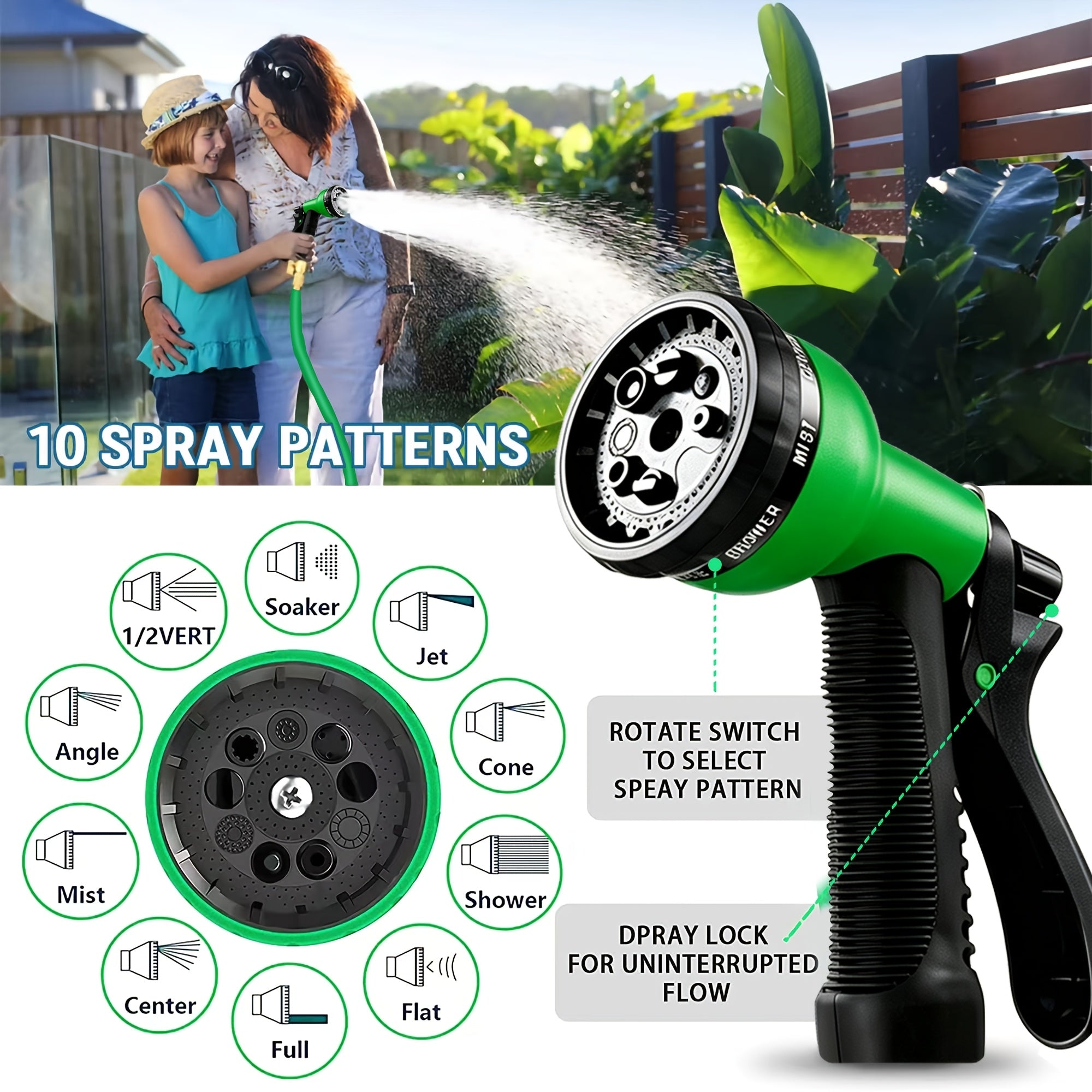 heavy garden hose 100 75 50 25 15ft 10 function high