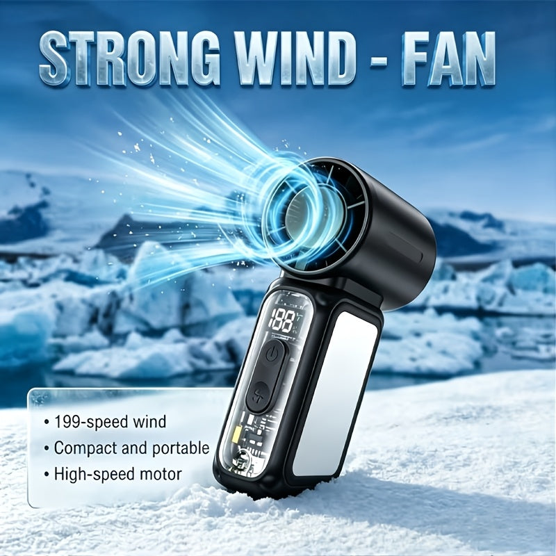 mini handheld fan 3600mah battery   motor portable