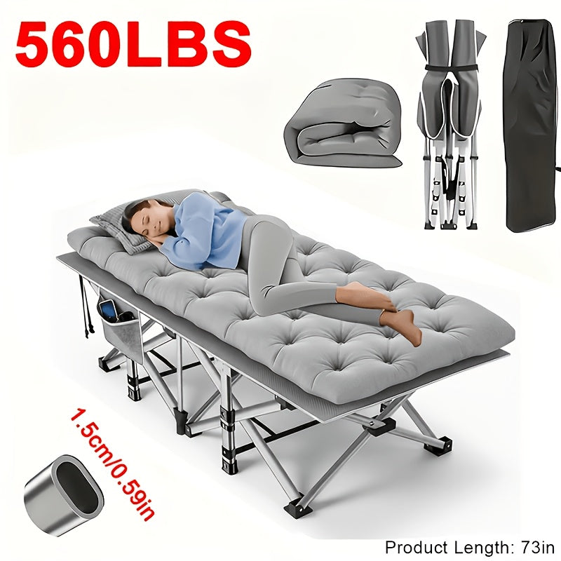 outdoor folding bed camping bed flip mattress foldable guest
