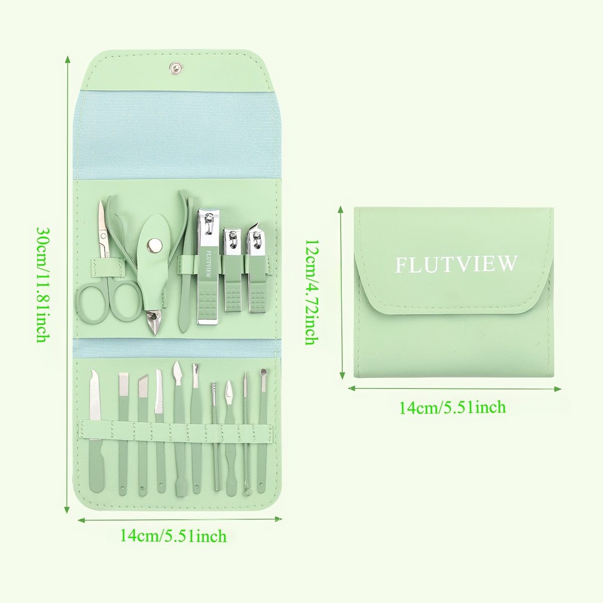 1 set 16 premium stainless steel   nail clippers