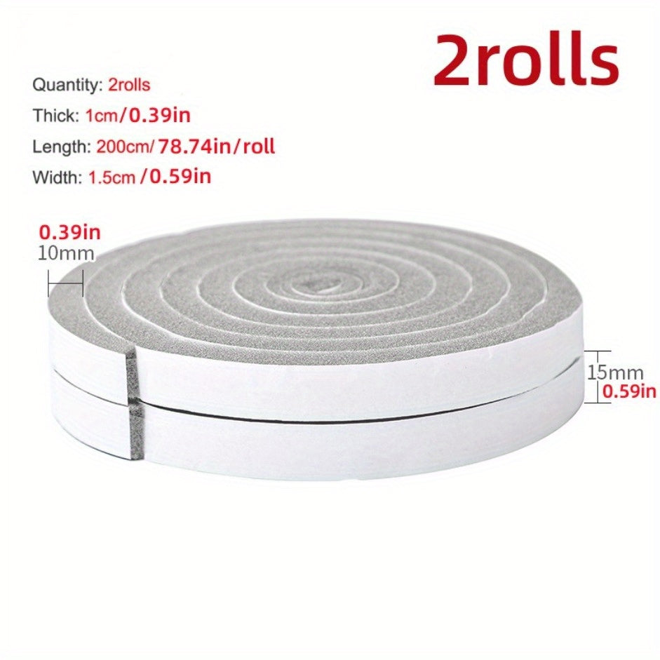 2 rolls self   sponge foam weather stripping tape