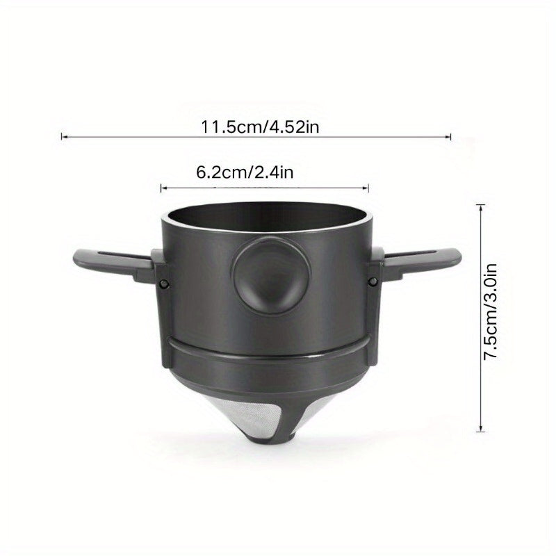 portable stainless steel reusable coffee filter foldable