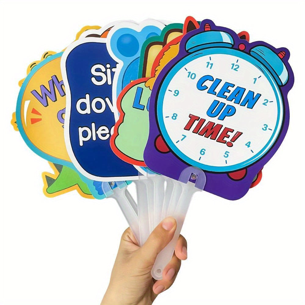 8pcs   cartoon class sign teacher