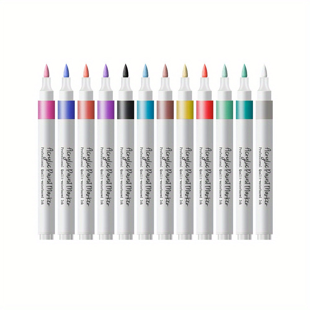 12 24 colors soft head different color acrylic marker pen