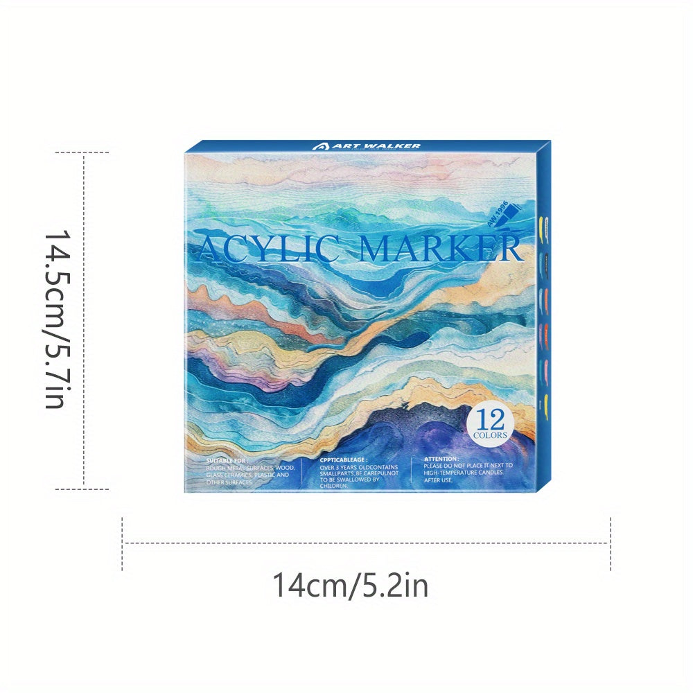 12 24 colors soft head different color acrylic marker pen