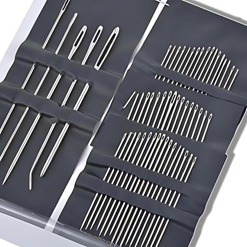 55pcs stainless   sewing needles set