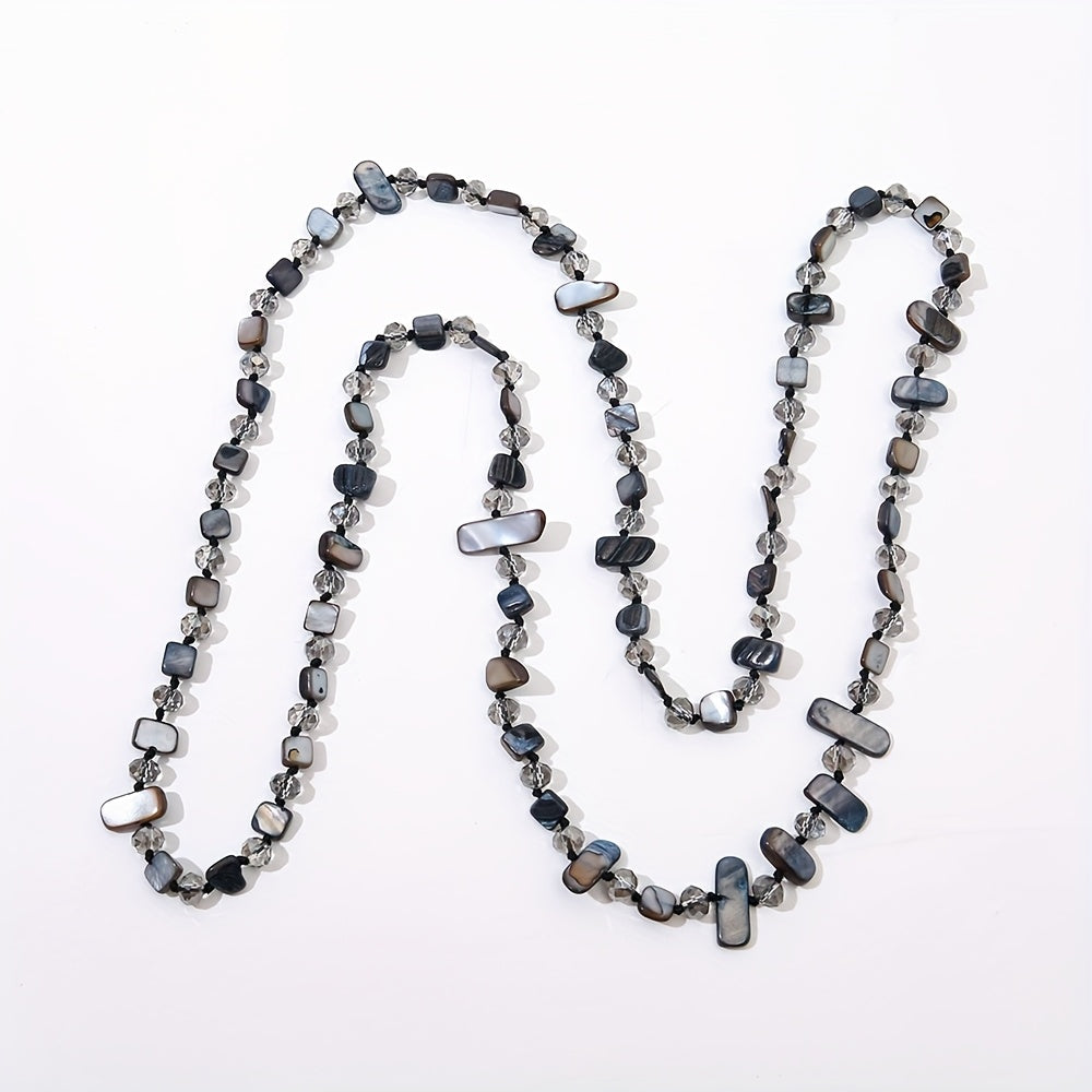 a creative bohemian style colorful resin multi layer long