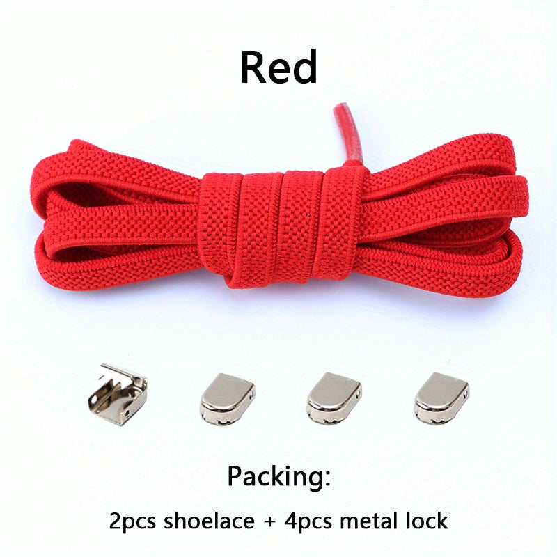 no tie elastic shoe laces sneakers stretchy polyester