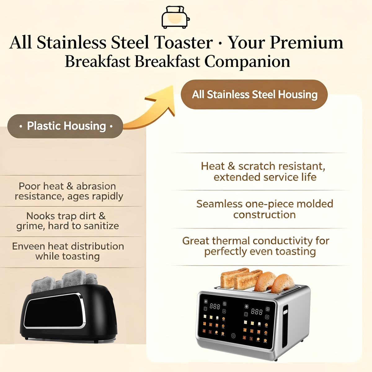 toaster 4   stainless steel digital smart toaster