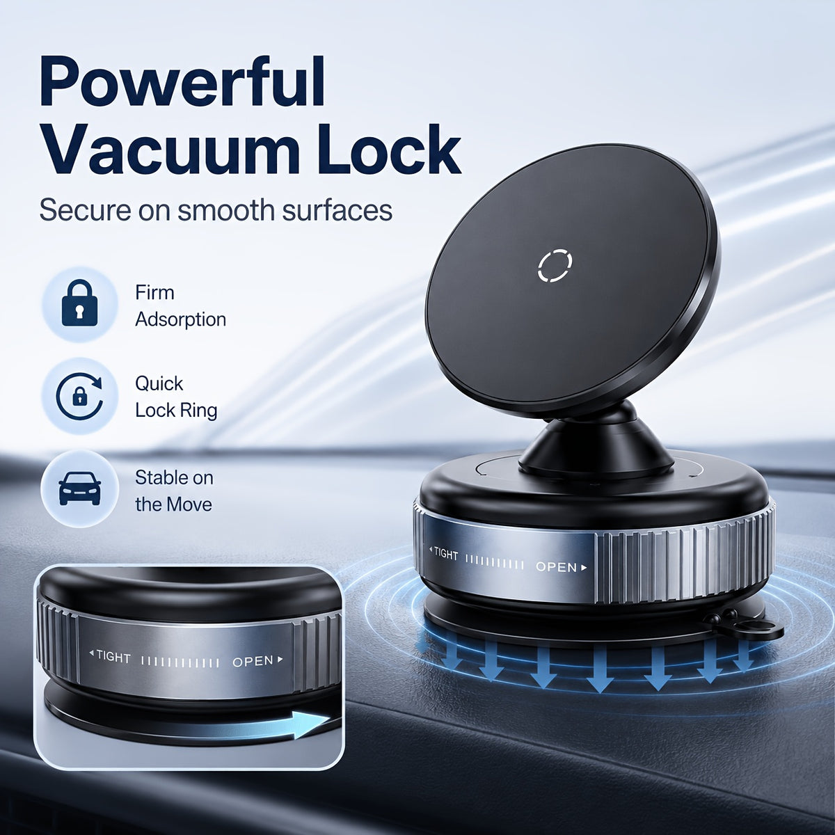 2 in 1high adjustable foldable magnetic phone mount 360