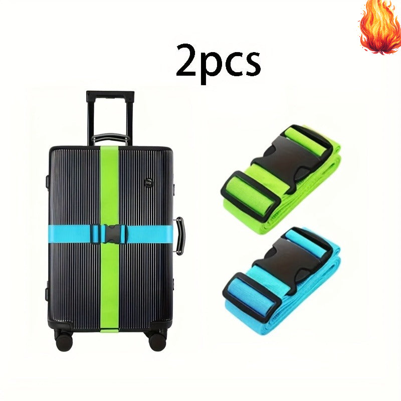 2pcs luggage straps quick release anti theft suitcase belts