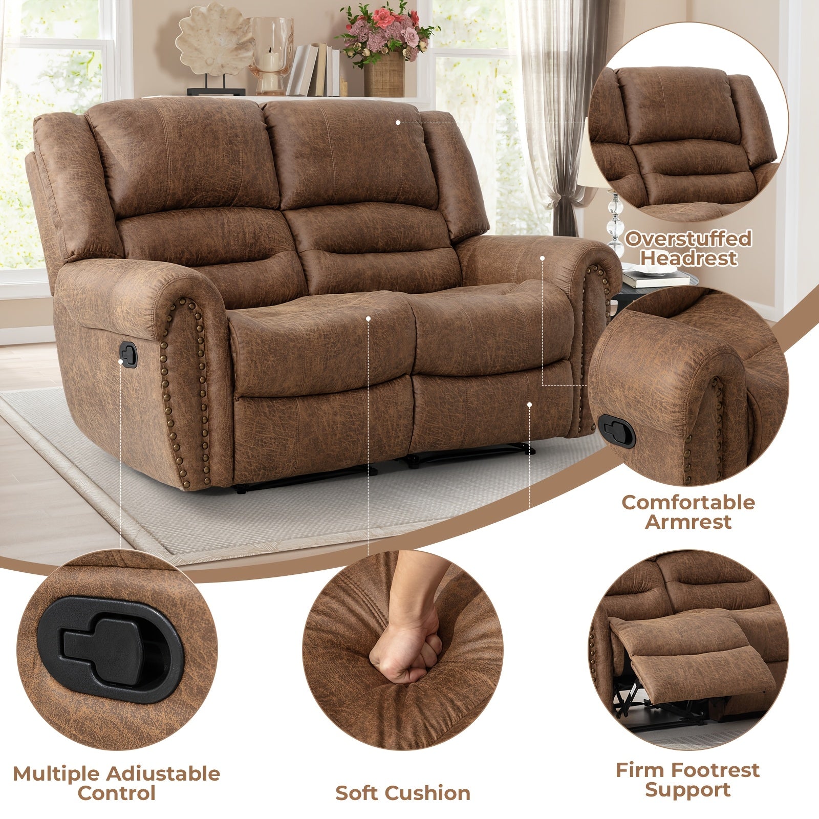 faux leather recliner living room set 1 seater 2 seater 3
