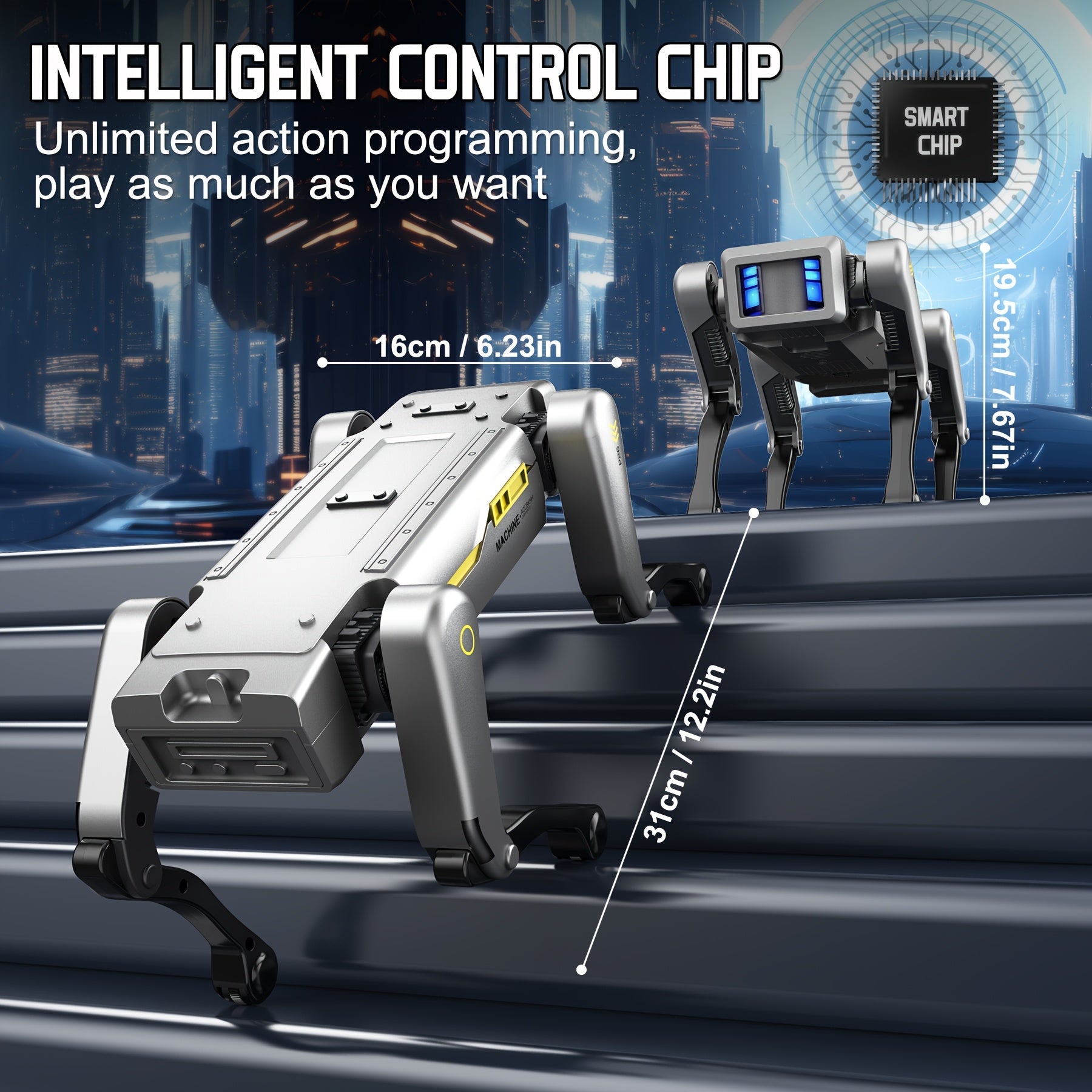 flash intelligent robot dog 2 4ghz remote