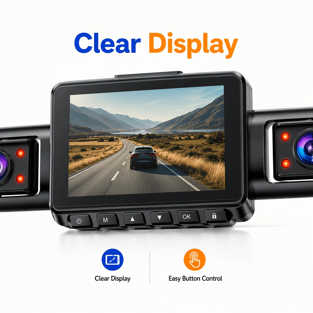 multi angle dash cam four lenses front rear   1080p