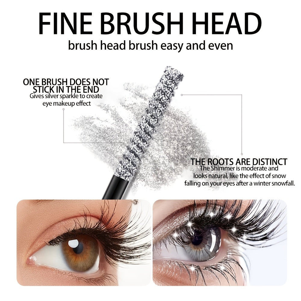 long lasting sparkling mascara metal spiral brush volume