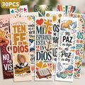 30pcs spanish christian bible verse bookmarks vintage floral