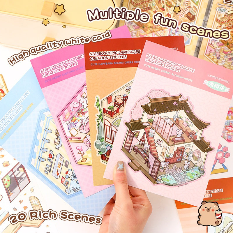 50pcs scene sticker   stickers including 30