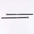 a pair pu black minimalist versatile thin ankle straps