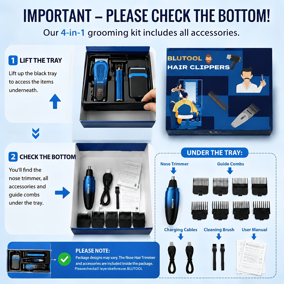 rechargeable electric grooming kit   an lcd battery