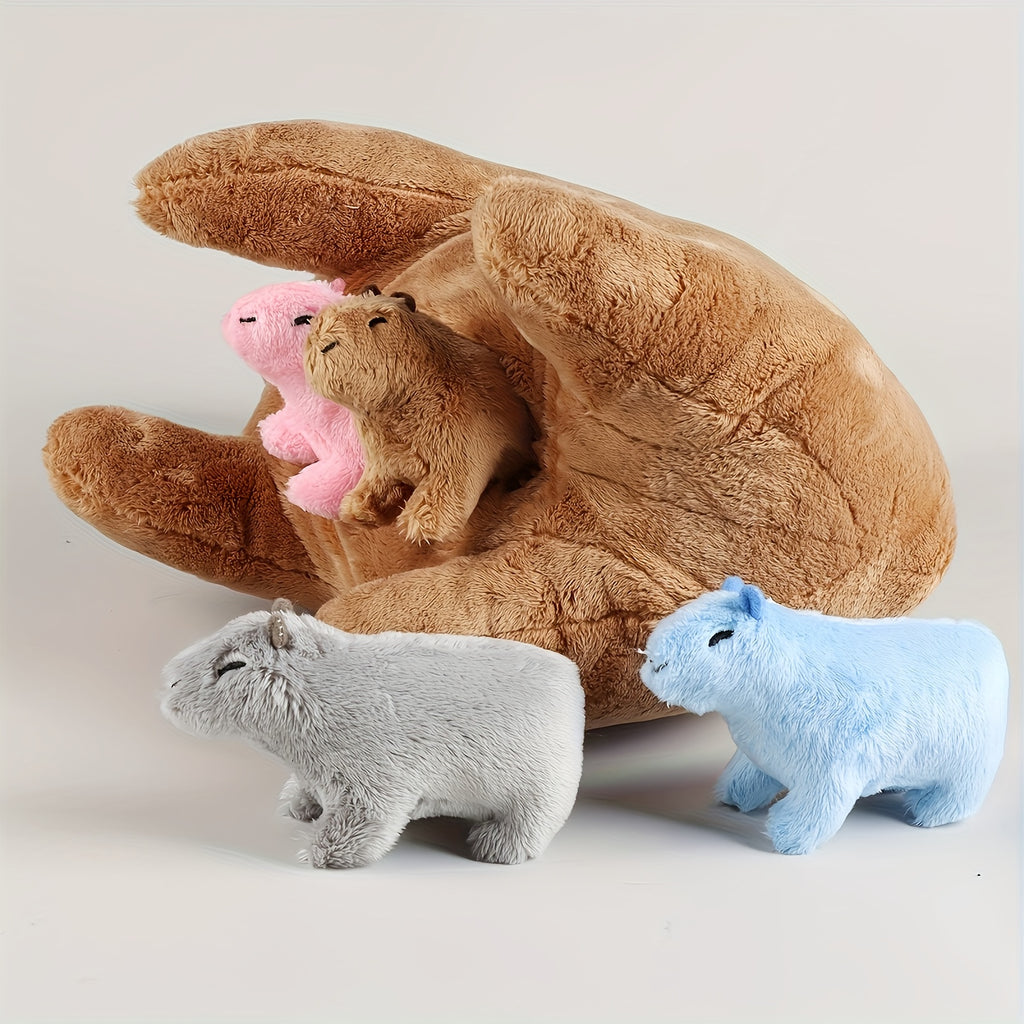 13 77inch capybara plush toy 4 small plush kawaii simulation