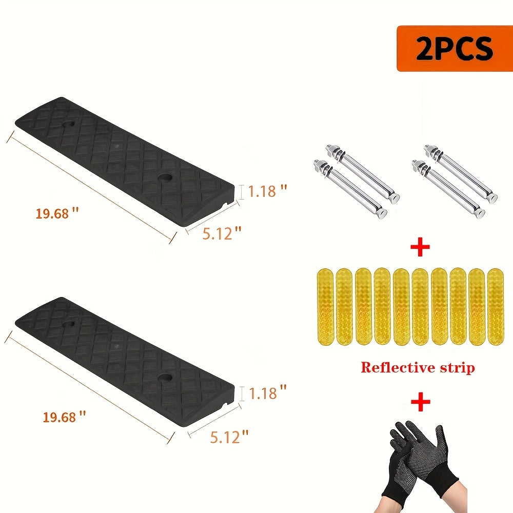 2pcs car sidewalk ramp portable   ramp suitable