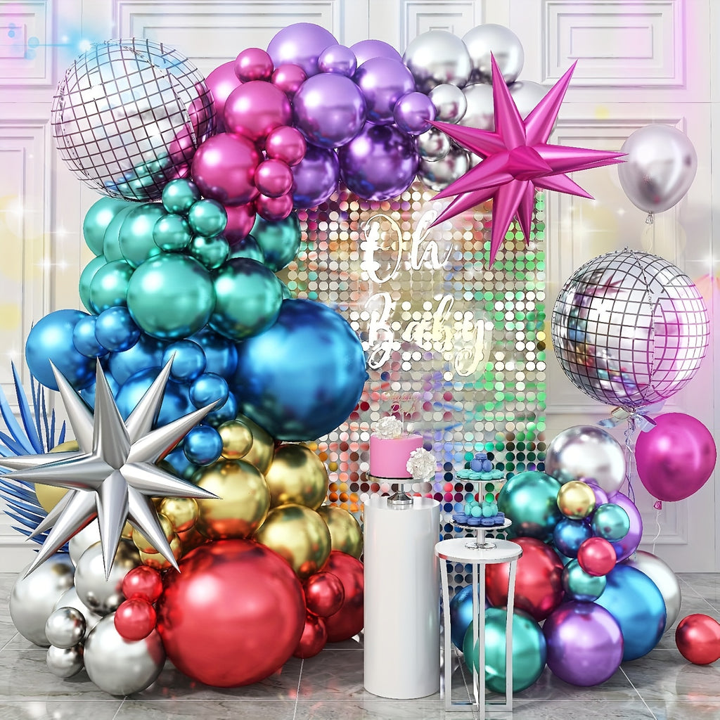 146  balloon garland arch kit disco ball balloons