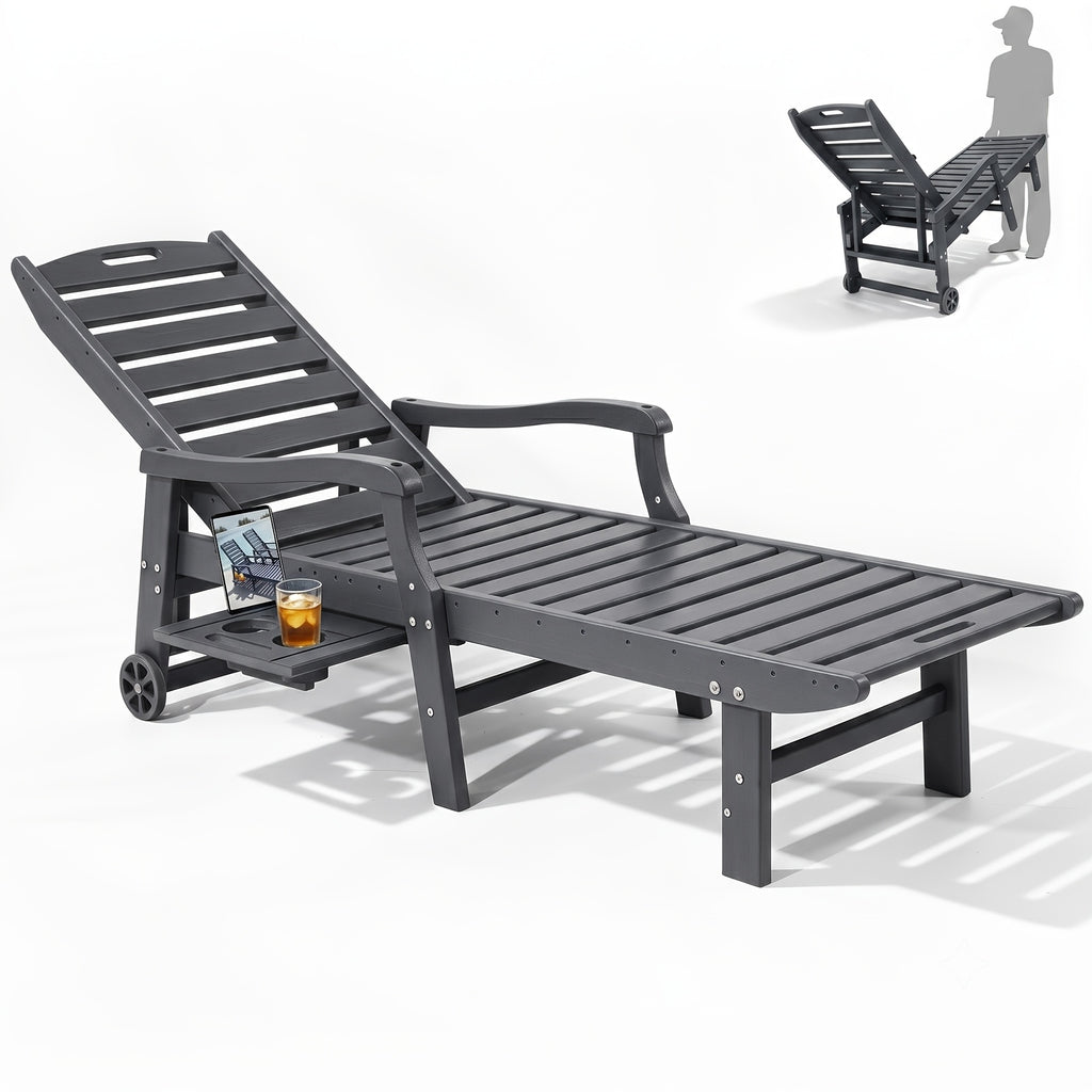 hdpe outdoor lounge chaise weather patio lounge chair 5