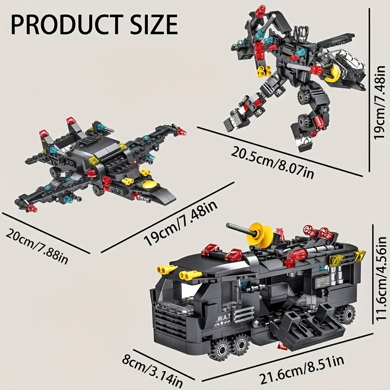 315pcs   vehicle building blocks swat robot car