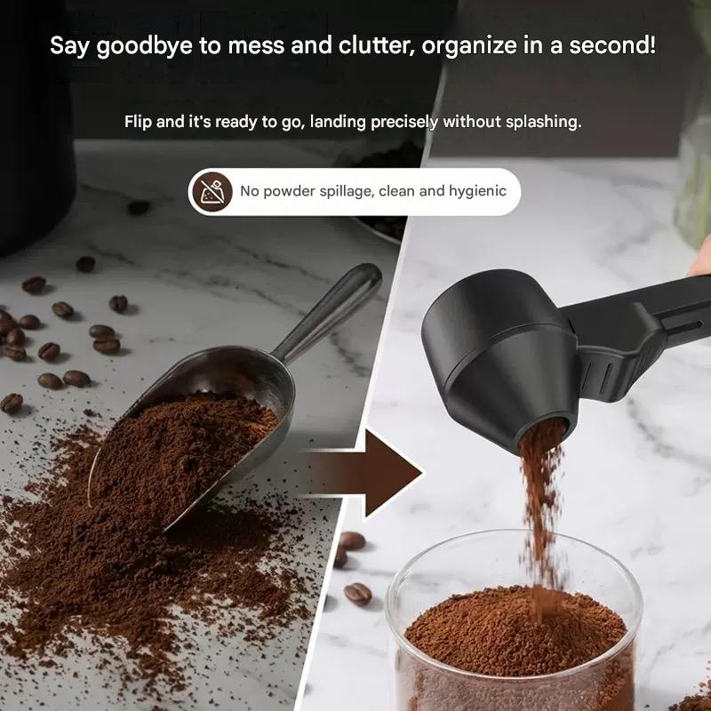 2 in 1 coffee dosing funnel measuring spoon reusable anti