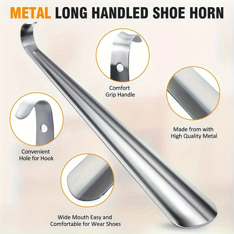 1pc long handled metal shoe horn men women