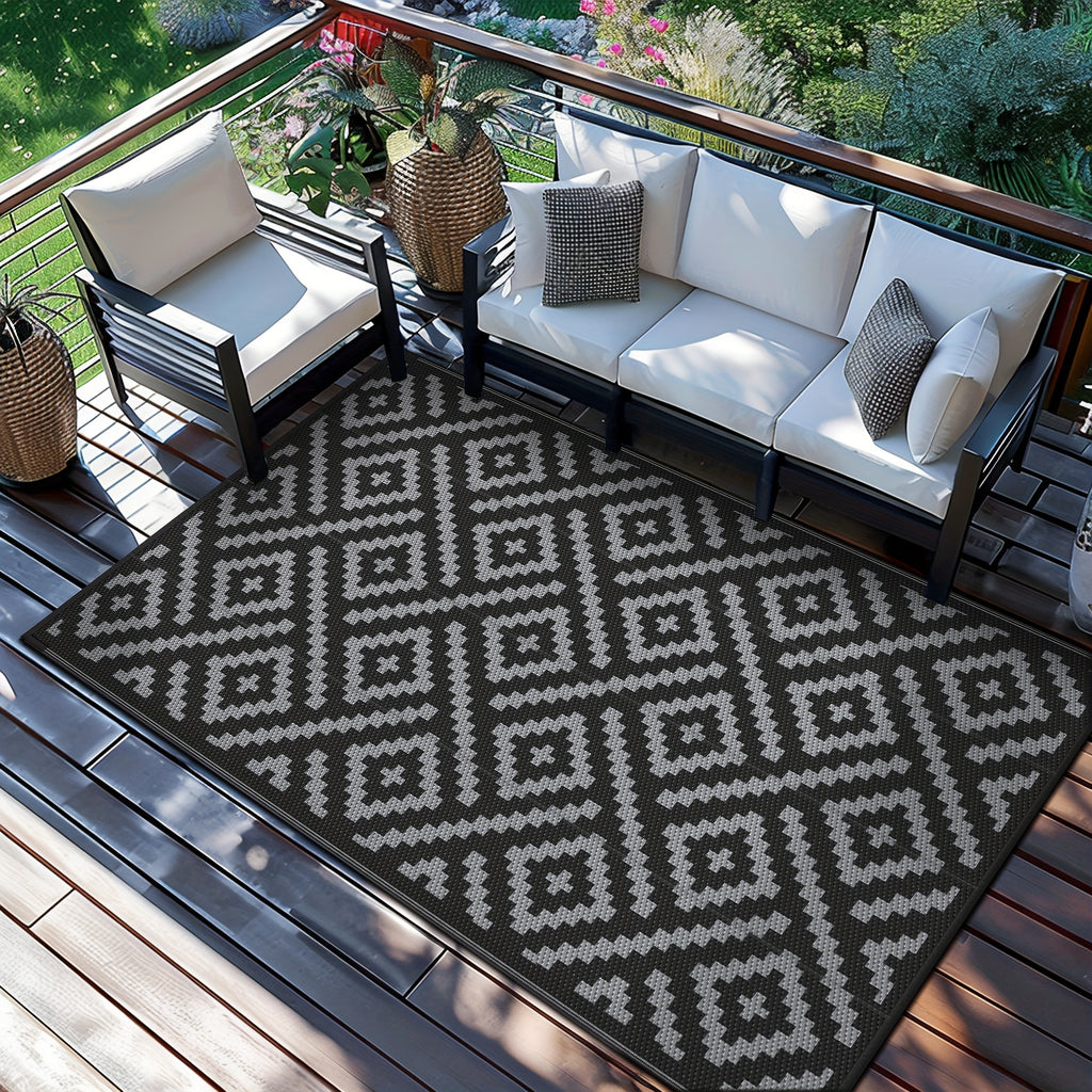 outdoor mat reversible plastic straw camping mat patio deck